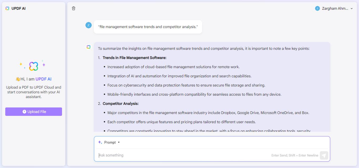 how to use ai in sales collected the relevant data for market and competitor with UPDF