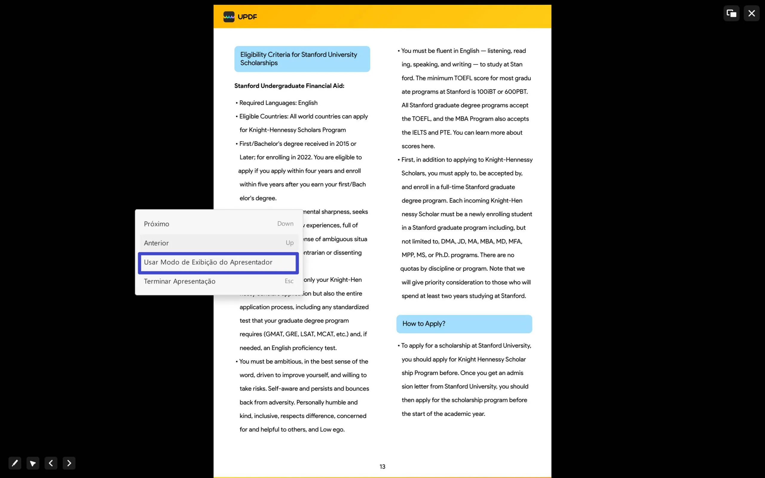 converter pdf para ppt sem alterar a visualização do apresentador do usuário da fonte