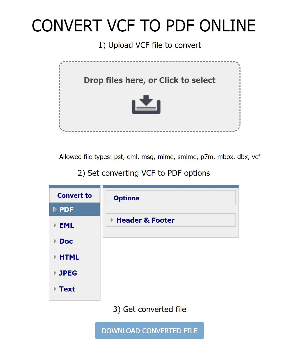 vcf to pdf coolutils