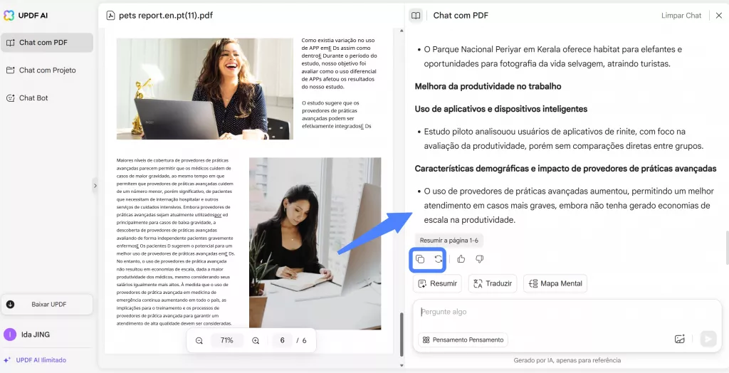 adicionar prompt para resultados