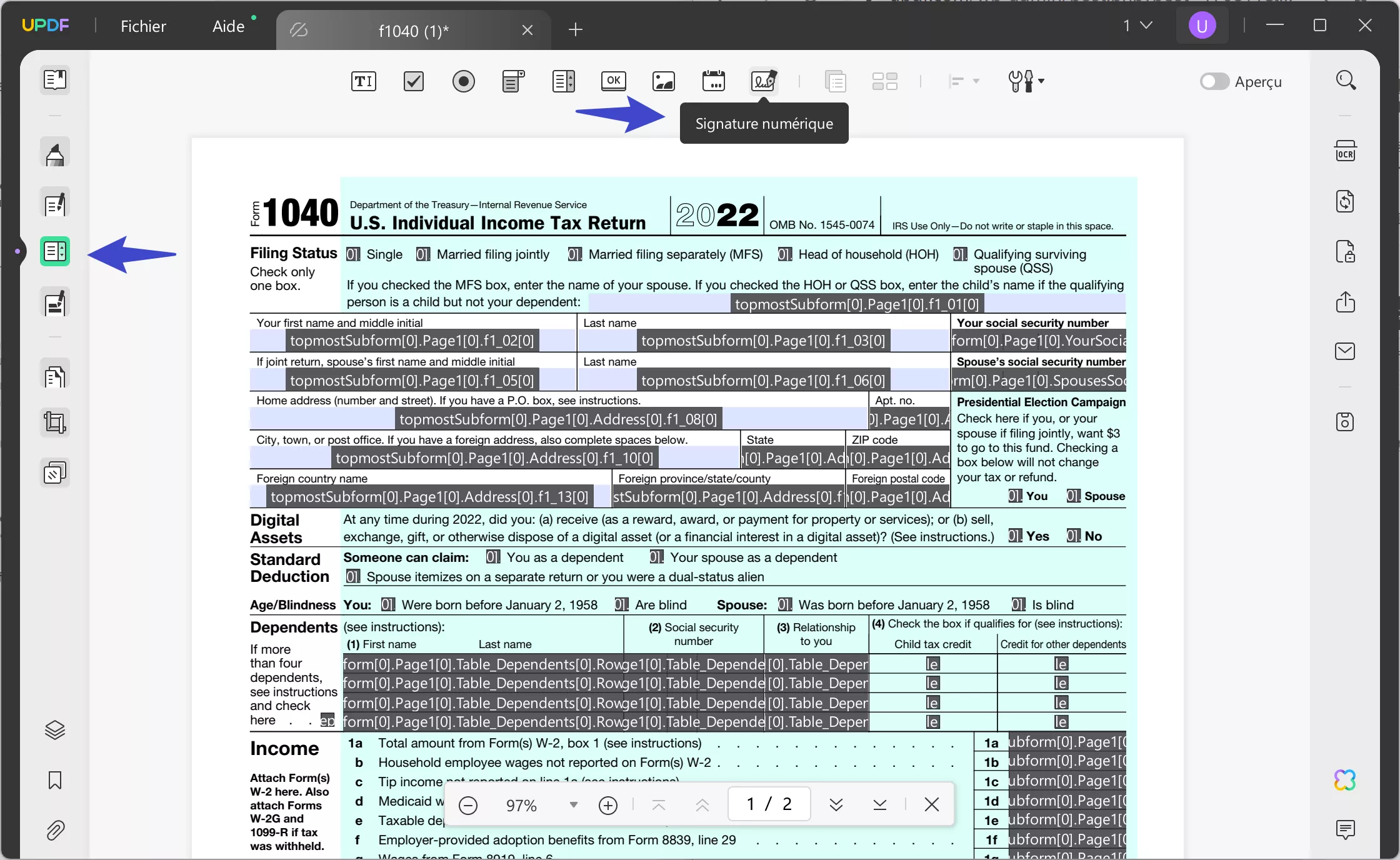 comment rendre un PDF signable choisir la signature numérique pour rendre un PDF signable avec UPDF