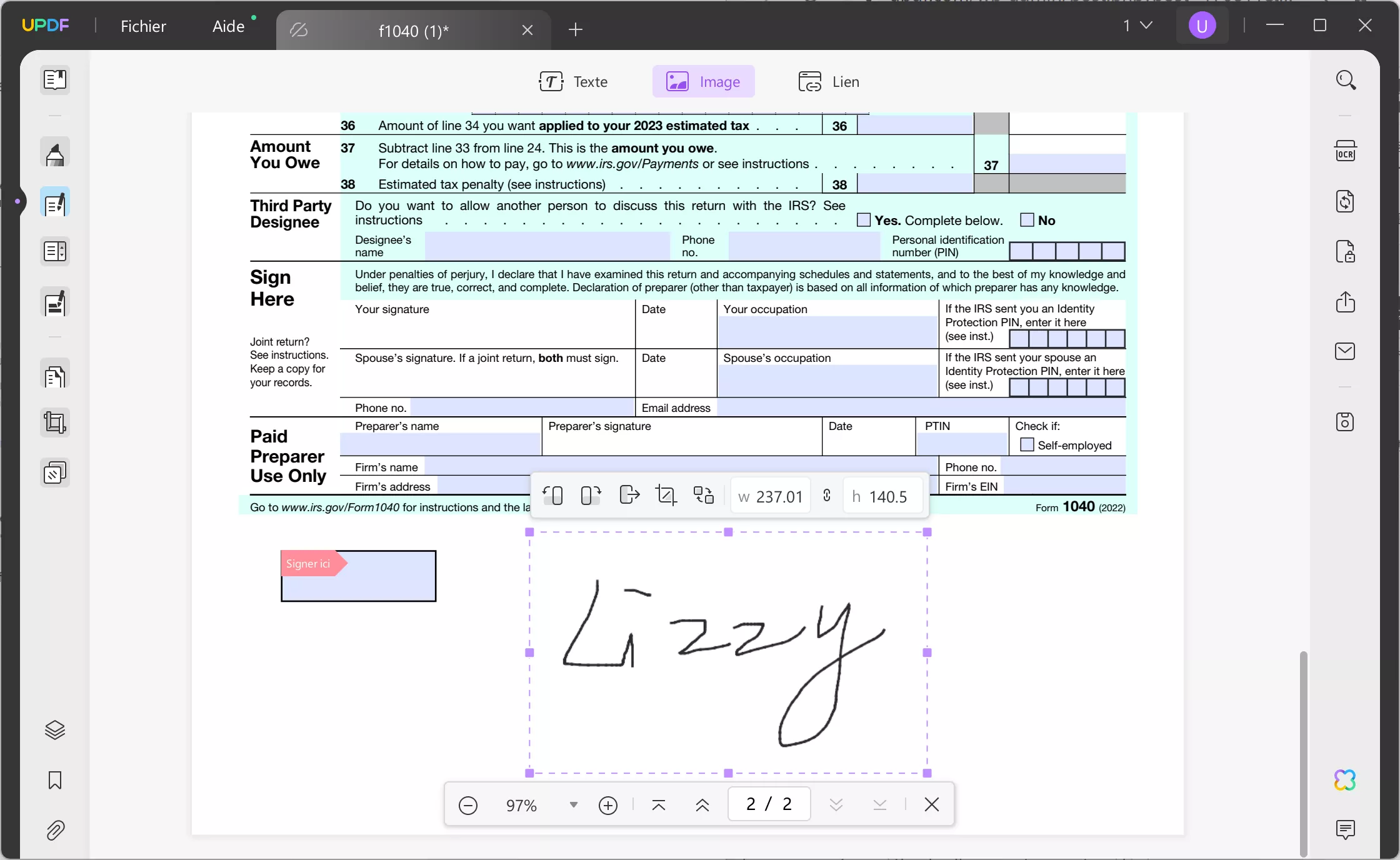 comment rendre un PDF signable ajouter une signature