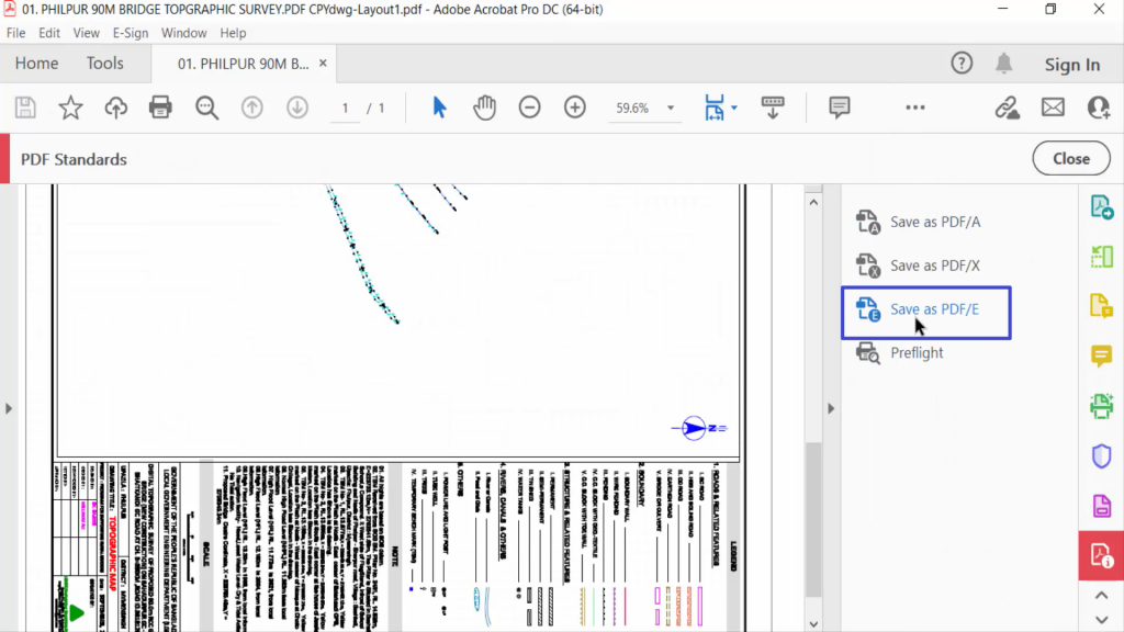 adobe acrobat save pdf as pdfe