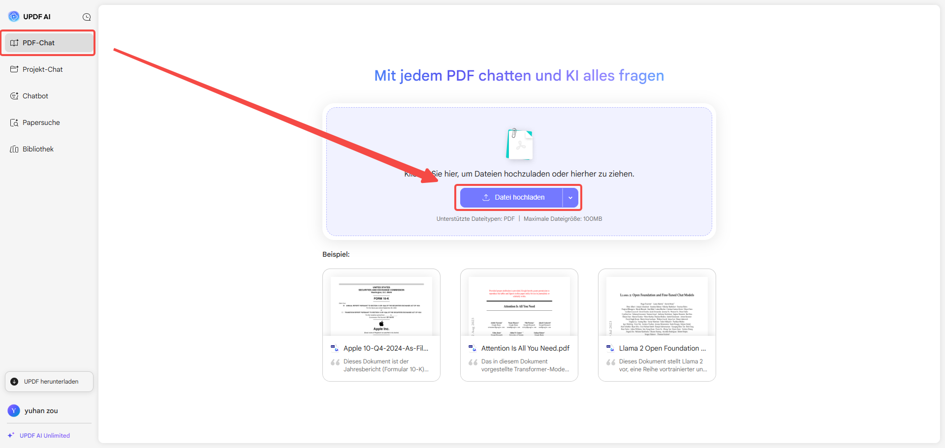 entsperren chatgpt updf ai web