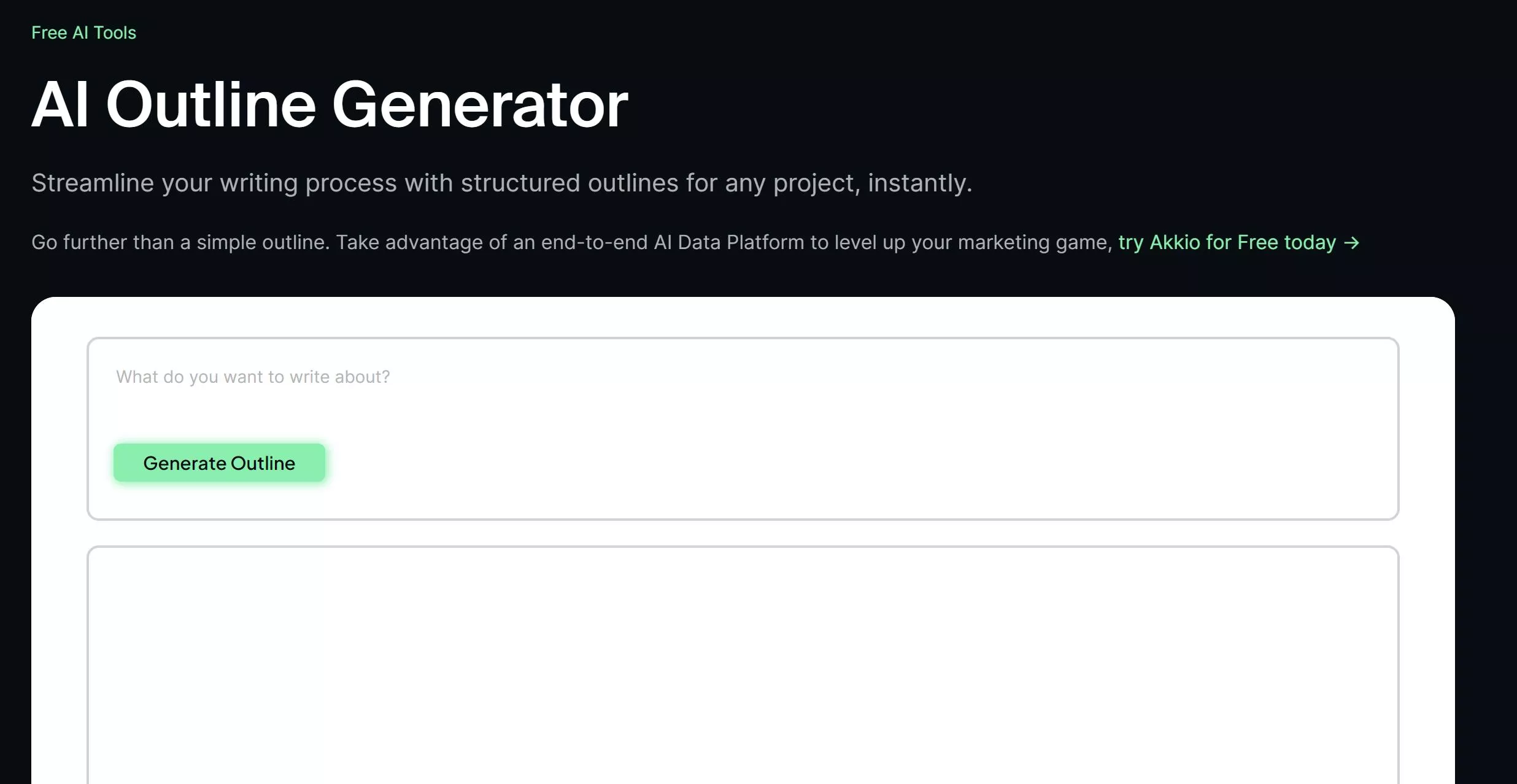 ai outline generator akkip