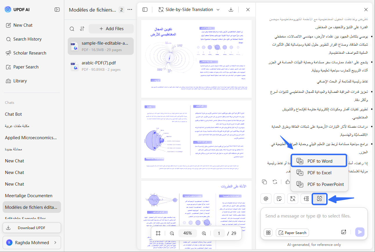 PDF إلى Word updf
