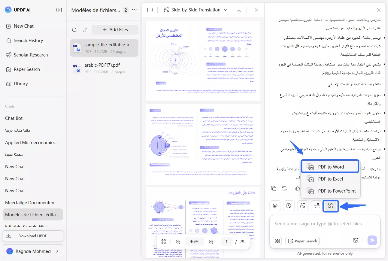 PDF إلى Word updf