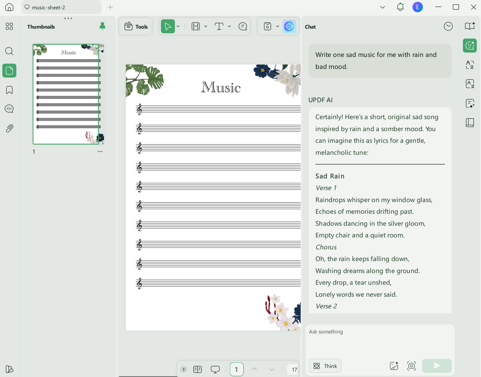 updf online ai assistant interface