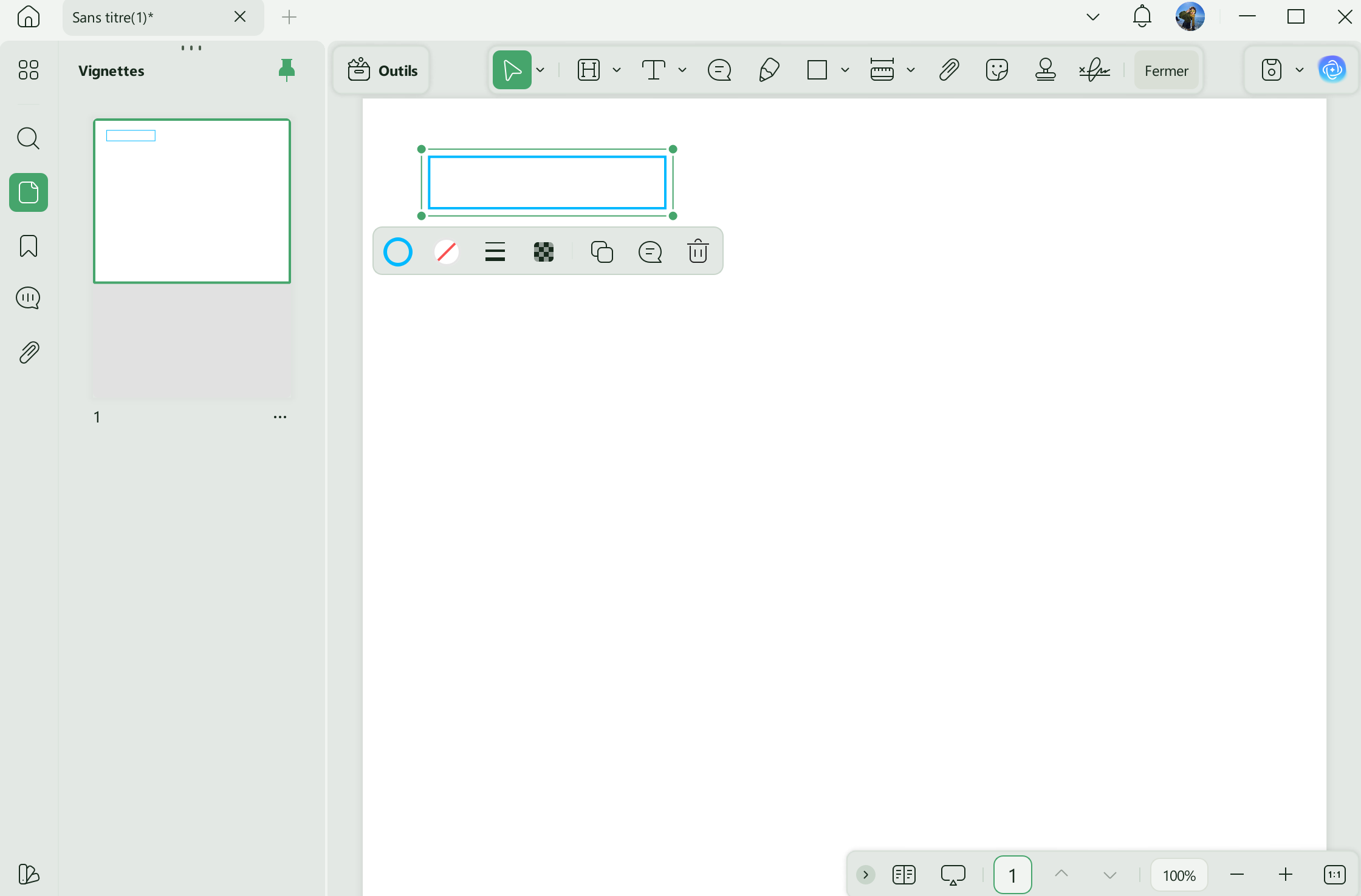 créer un tableau en pdf ajuster la taille et la position de la forme dans UPDF