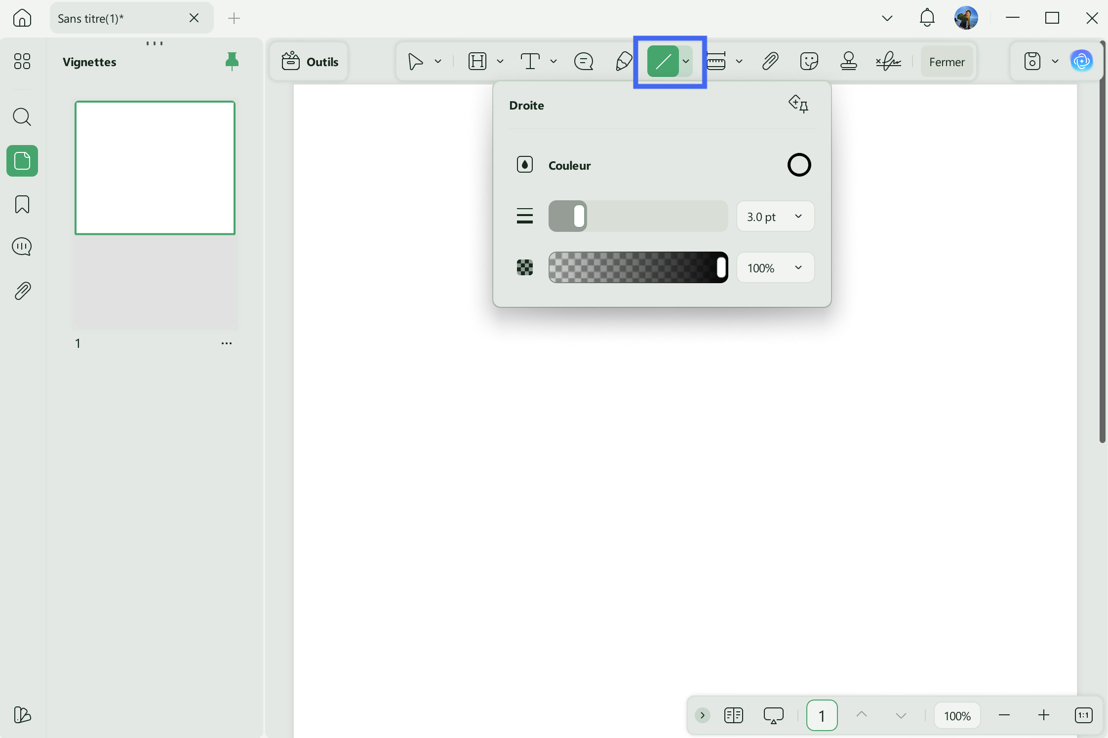 créer un tableau en pdf utiliser la forme de ligne dans UPDF