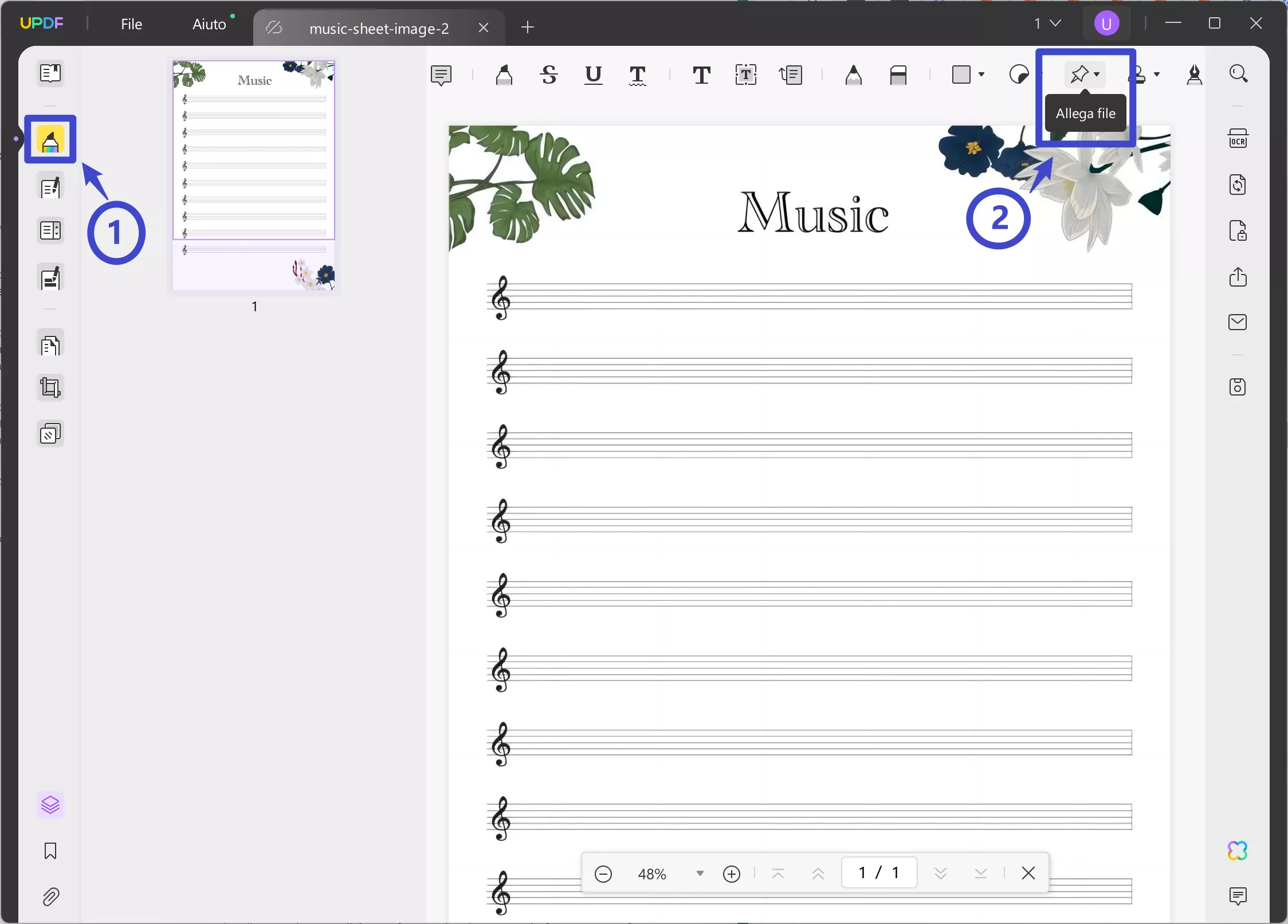 spartiti musicali vuoti pdf allegare file updf