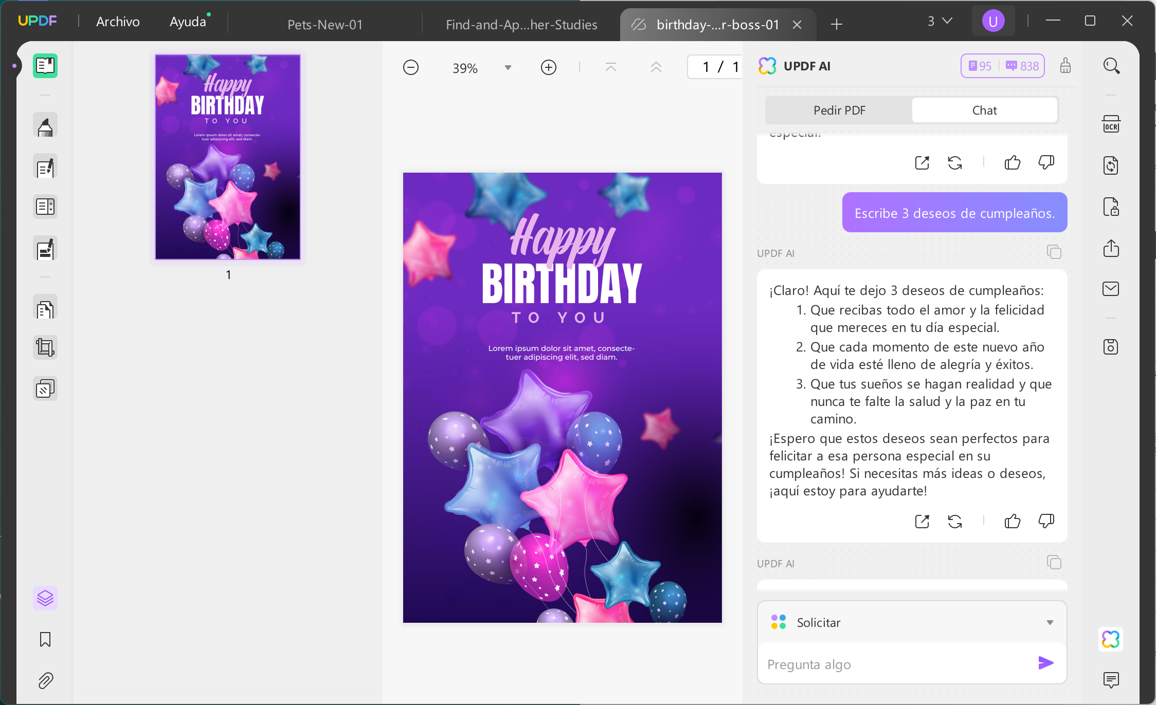 crear deseos de cumpleaños