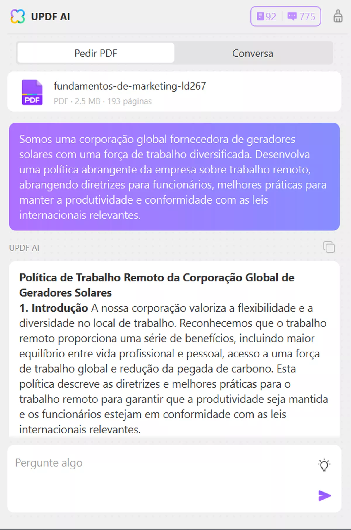 Conversar com Documentos