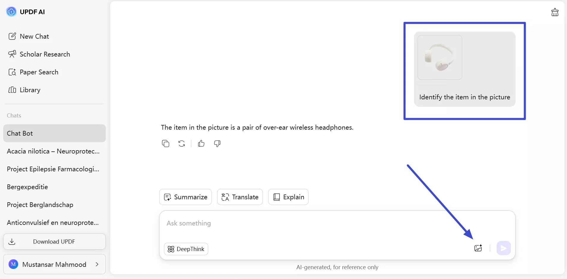 identify item or person in image