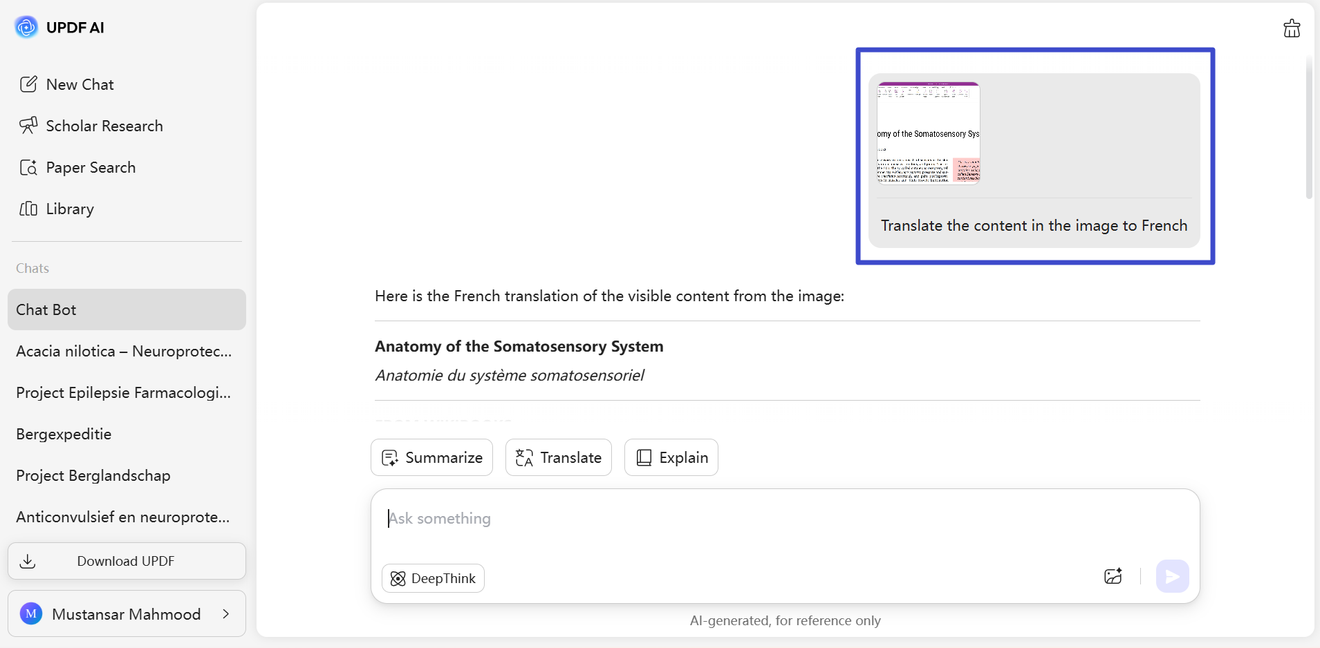 translate content in the image