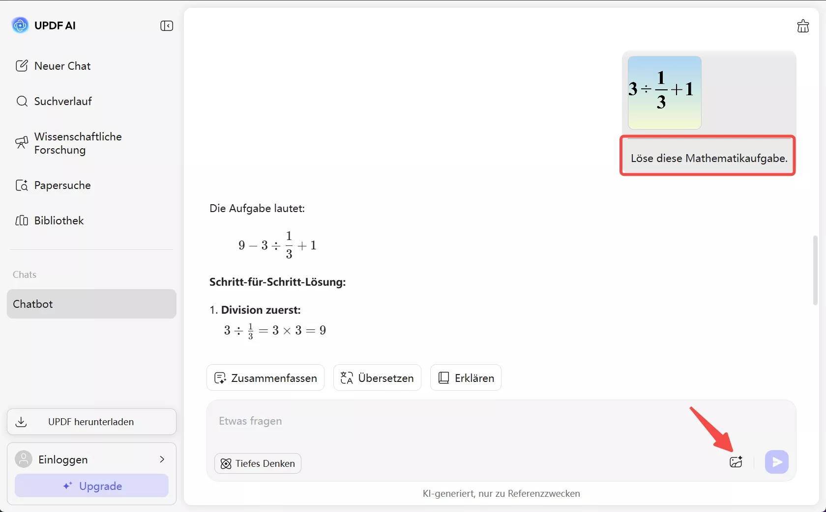Mit UPDF-AI-Chat lernen