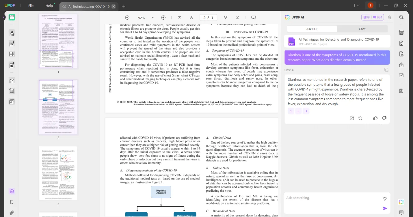 الدردشة مع مستندات PDF