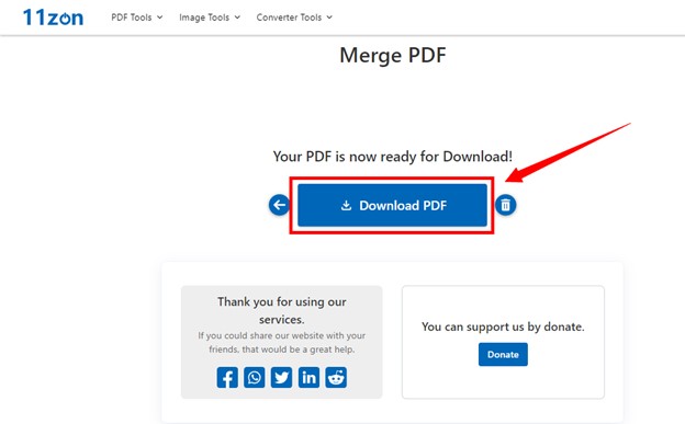 click the download pdf button in 11zon