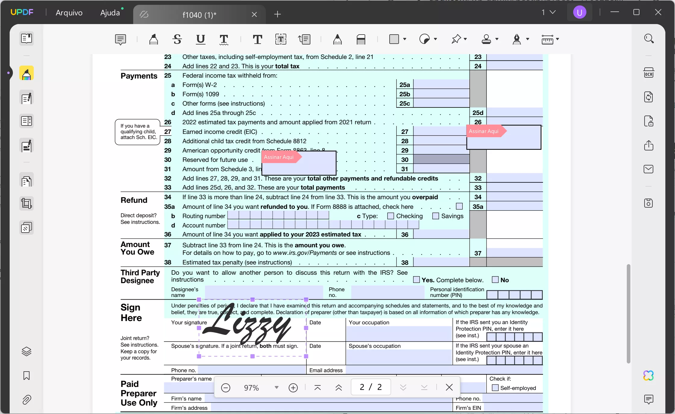 como fazer um pdf assinável acabamento para assinar PDF com UPDF