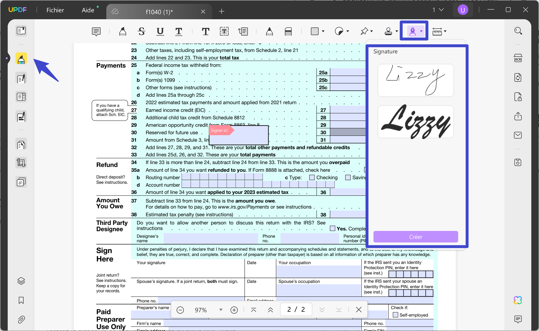 comment rendre un PDF signable ajouter une signature pour rendre un PDF signable avec UPDF