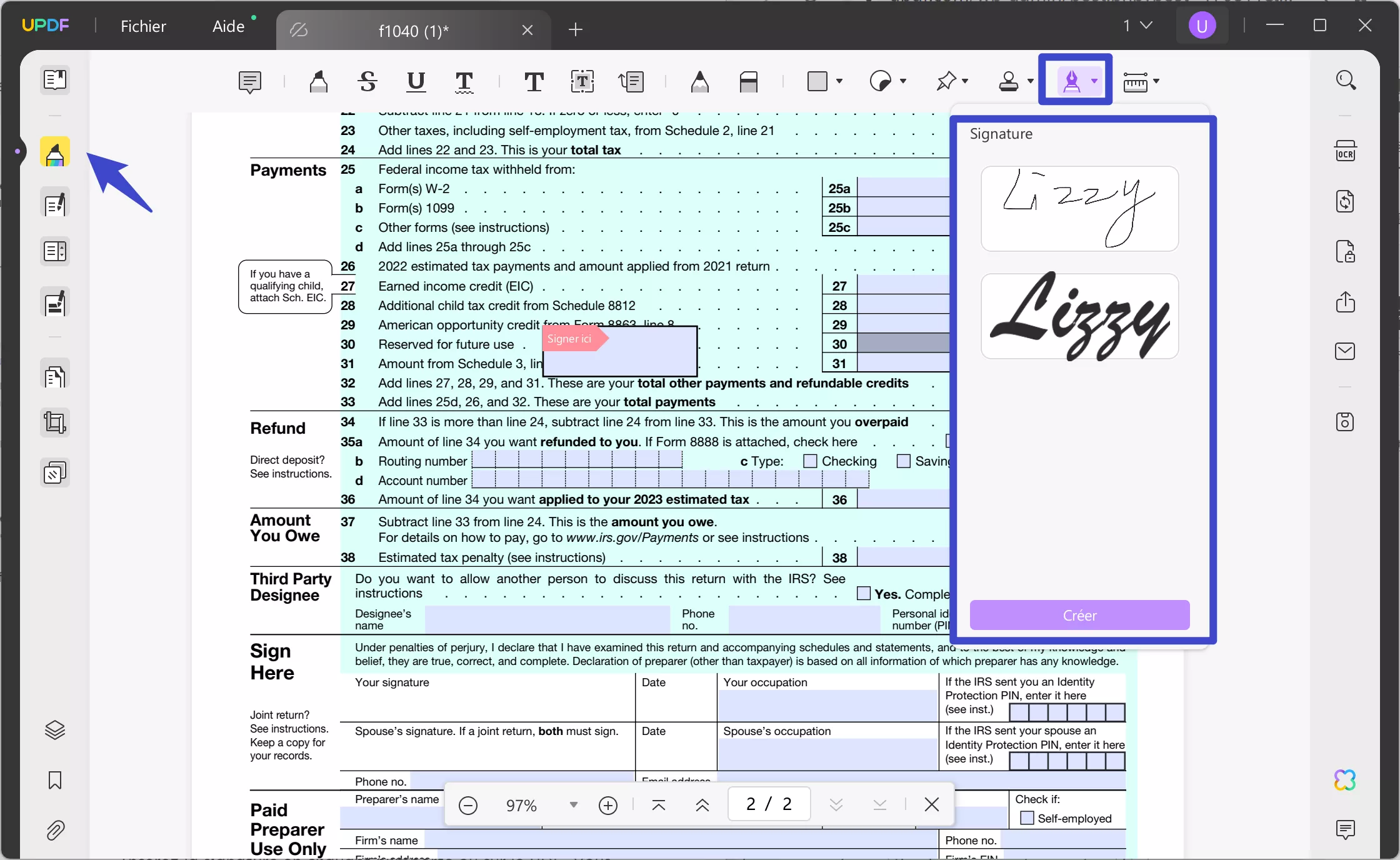 comment rendre un PDF signable ajouter une signature pour rendre un PDF signable avec UPDF