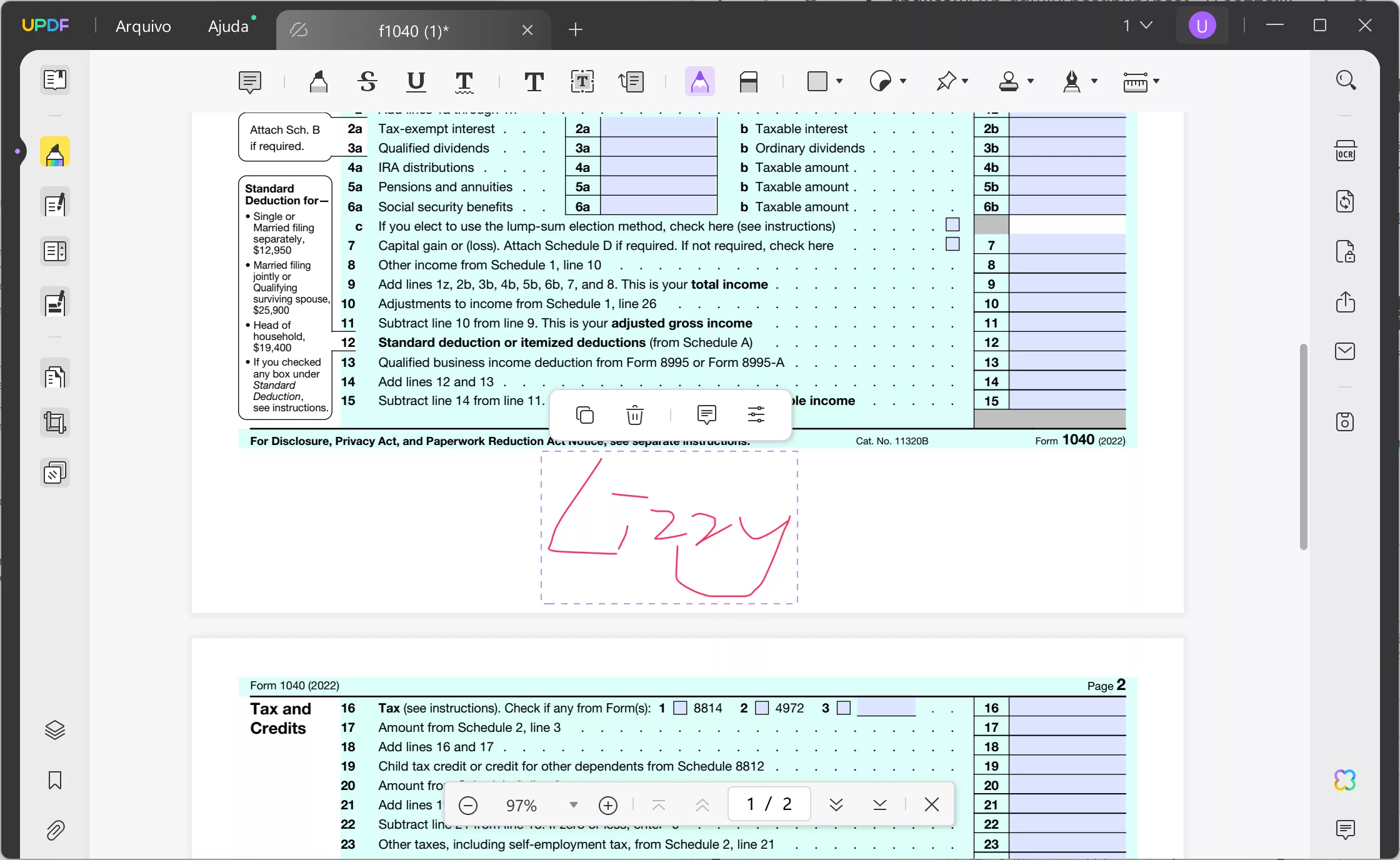 como tornar um pdf assinável Torne o PDF assinável com o recurso de desenho do UPDF