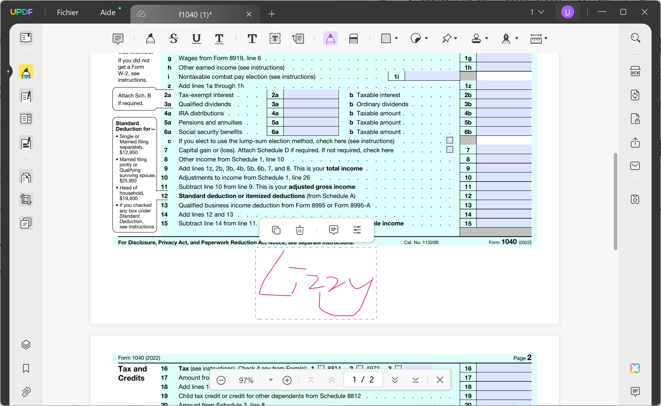 comment rendre un PDF signable Rendre un PDF signable avec la fonction de dessin d'UPDF