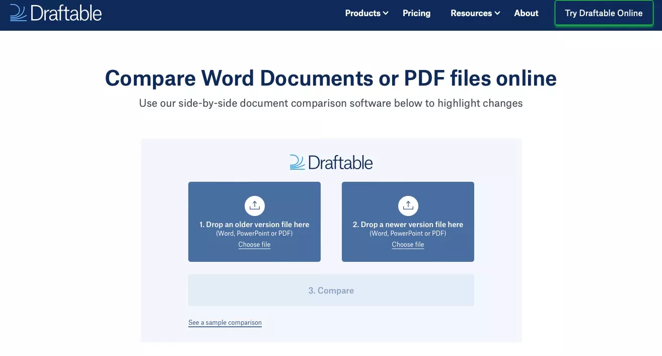 choose file to open in the draftable