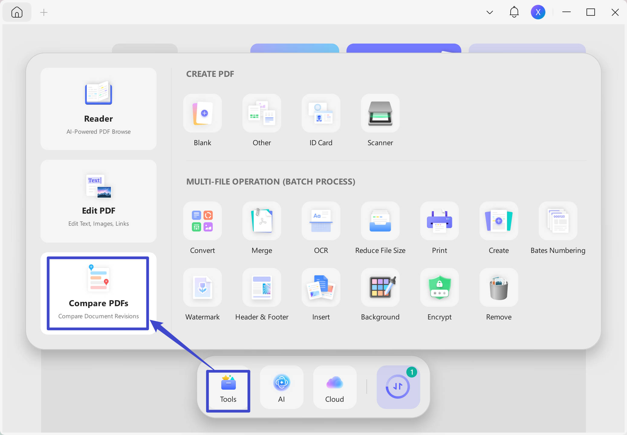 compare files icon with UPDF