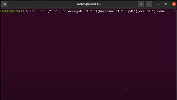 convert multiple files text with ocrmypdf