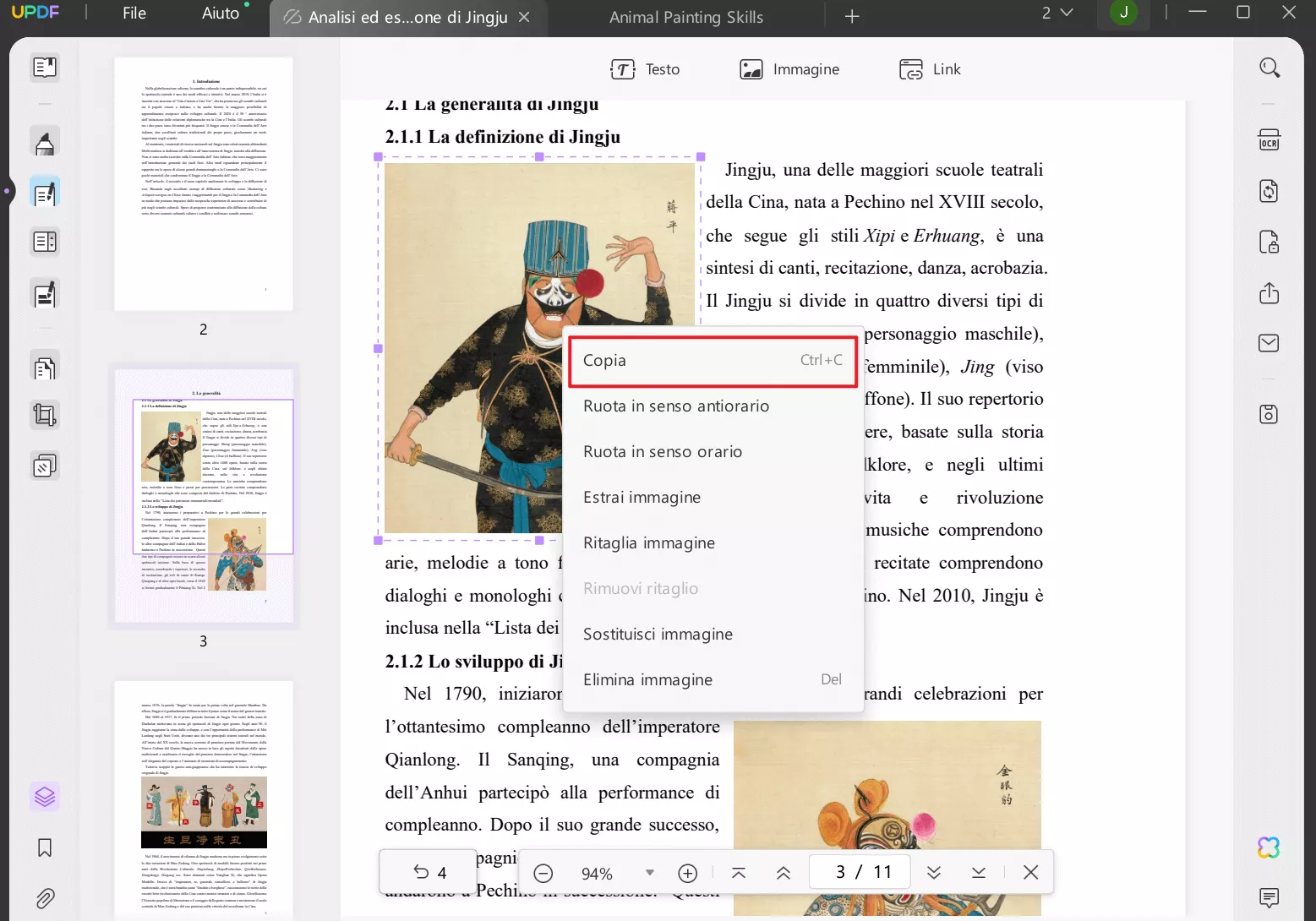 Copiare solo l'immagine nel PDF in Word