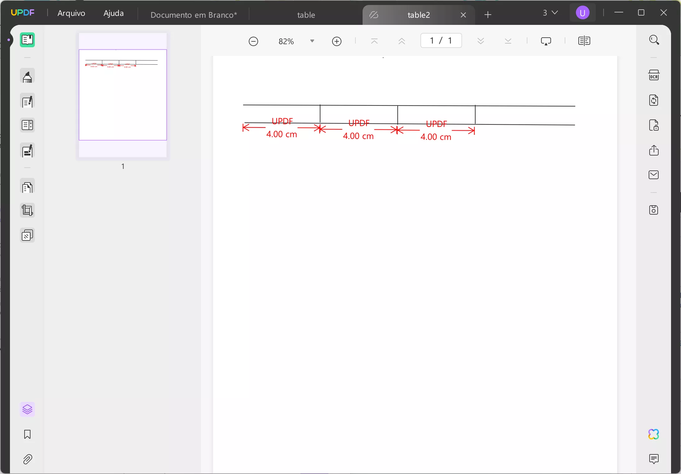 criar uma tabela em pdf adicionar linhas