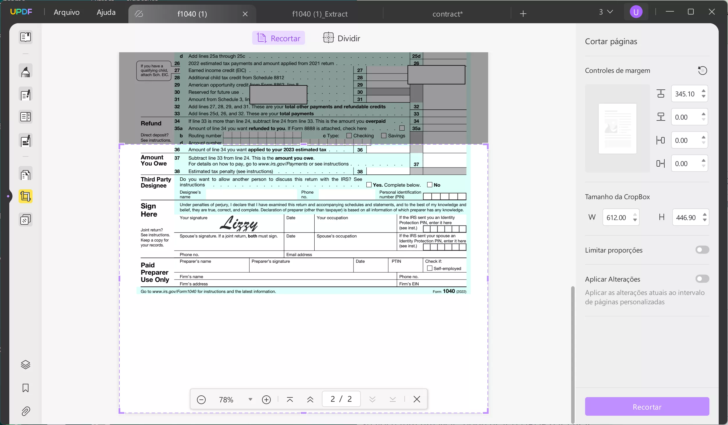 selecione PDF da seleção capture para capturar a assinatura em PDF com UPDF