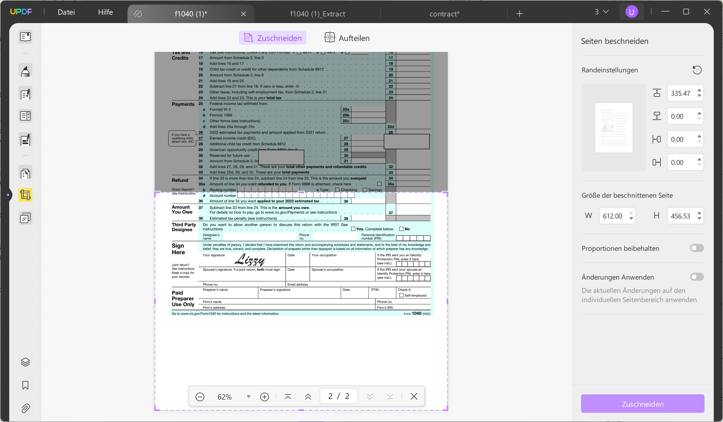 Wählen Sie PDF aus der Auswahlerfassung aus, um mit UPDF einen Screenshot der Signatur im PDF zu erstellen