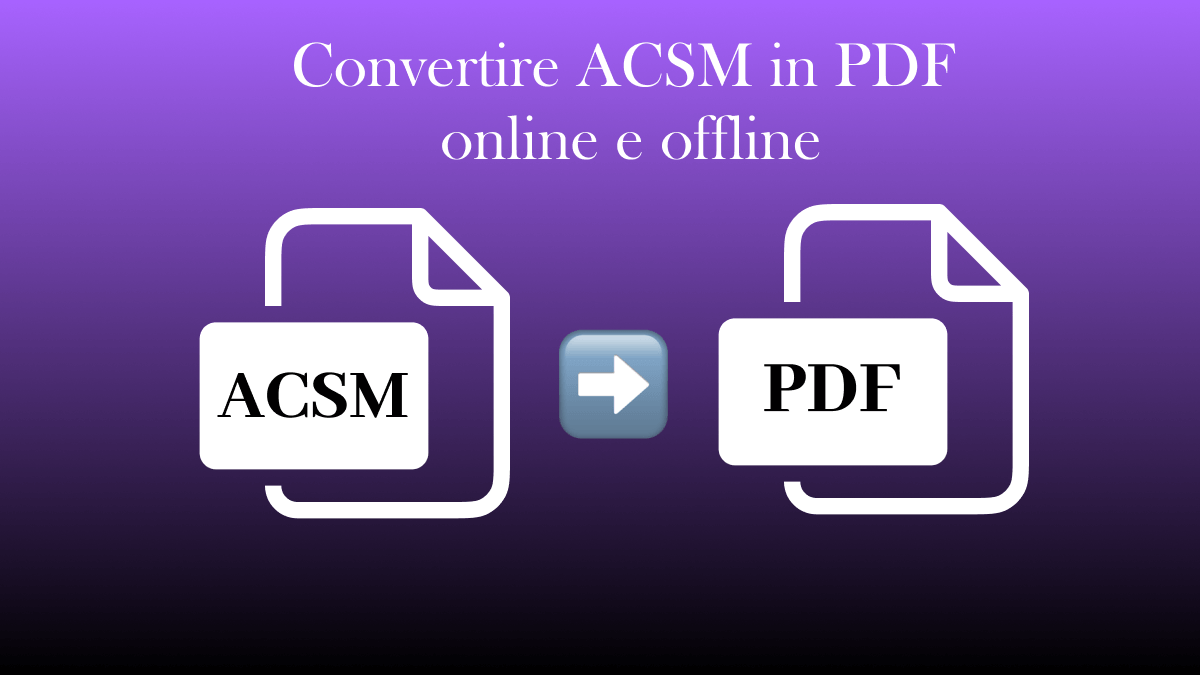 Convertire ACSM in PDF online e offline UPDF