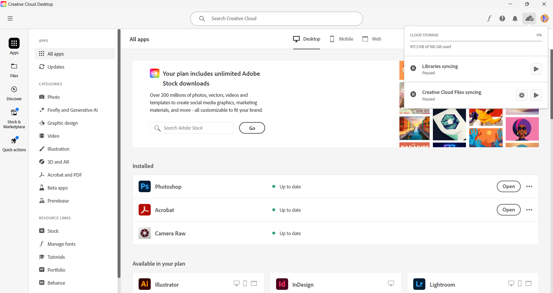 masuk ke desktop cloud kreatif