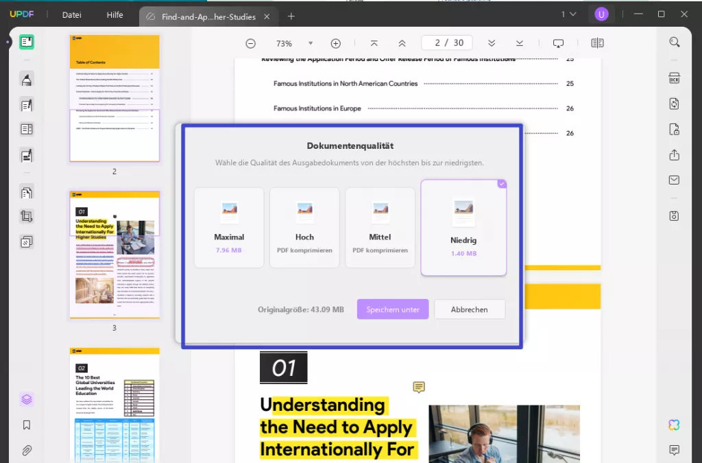 PPT nach dem Umwandeln in PDF komprimieren