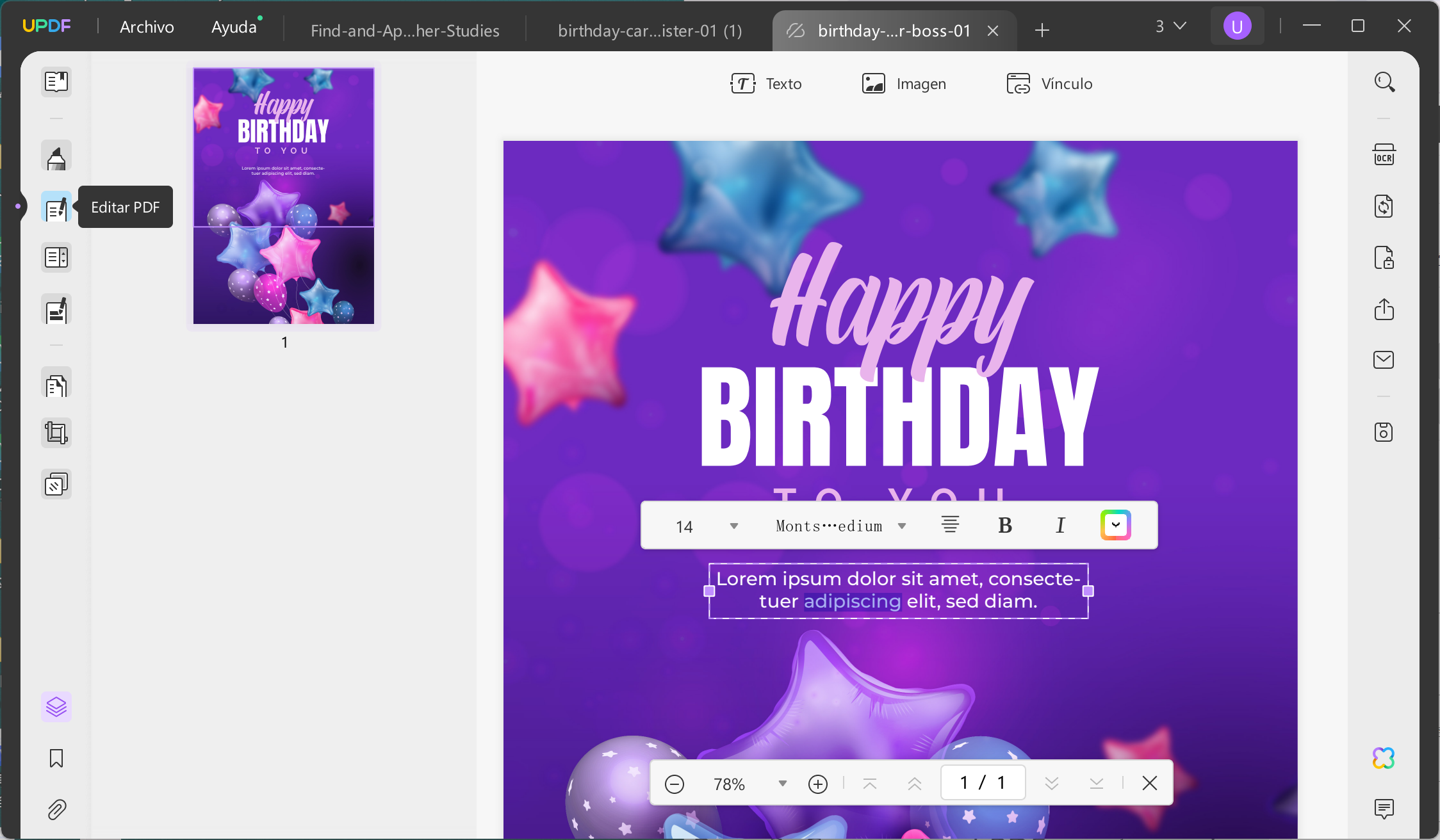 Editar deseos de cumpleaños a distancia para novio