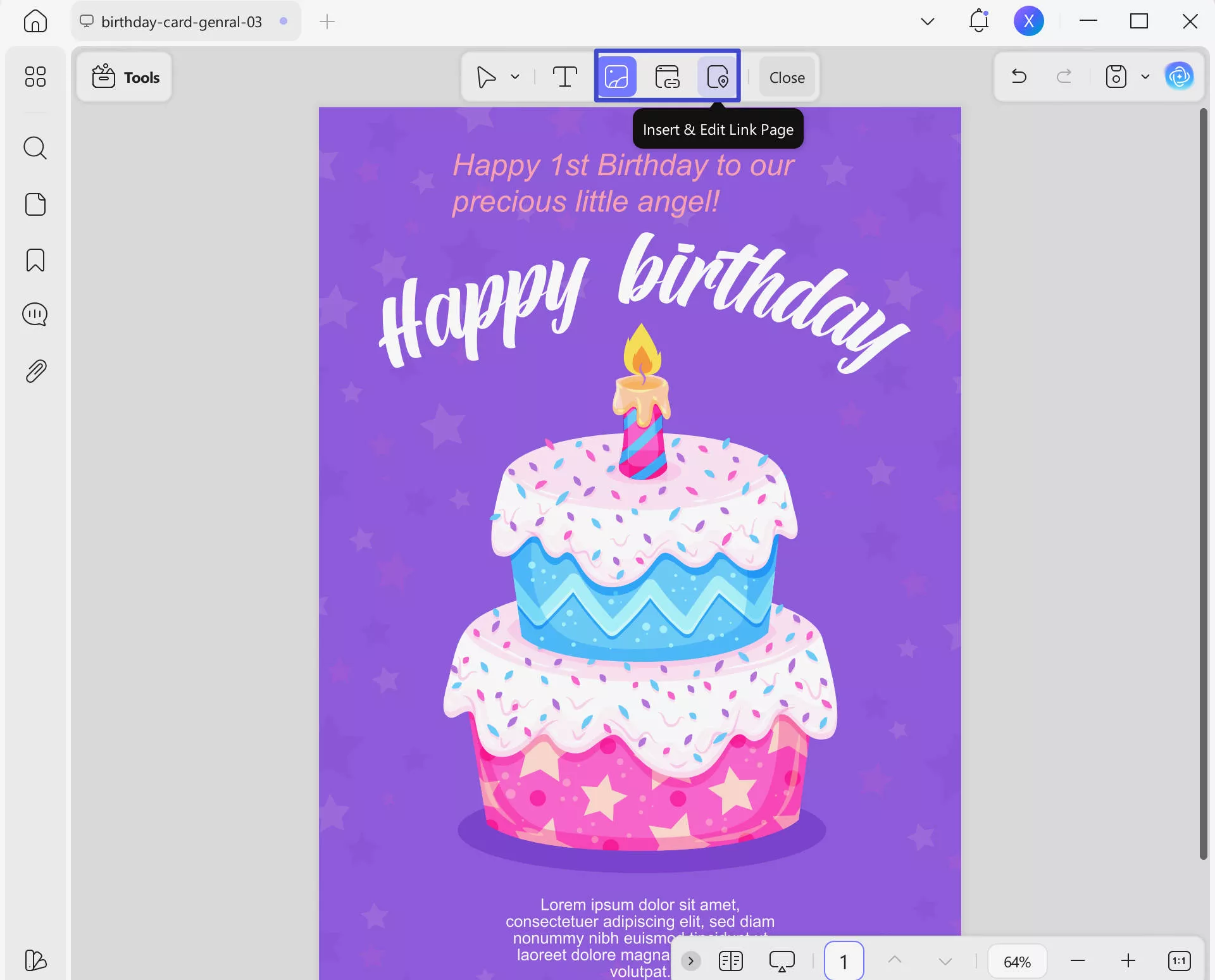 first birthday wishes add image or link