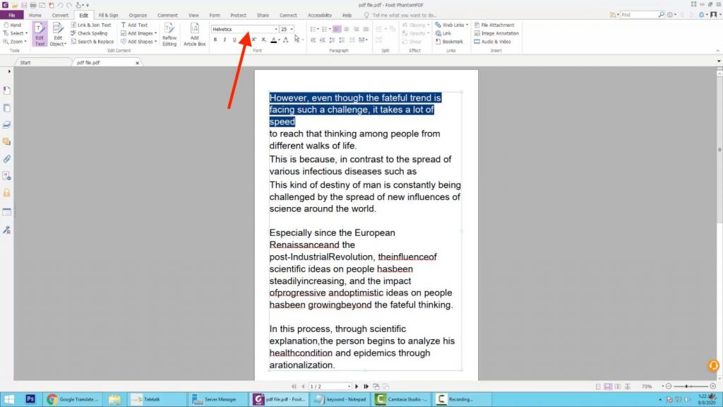 How To Change Font In Foxit PDF Editor Step By Step UPDF