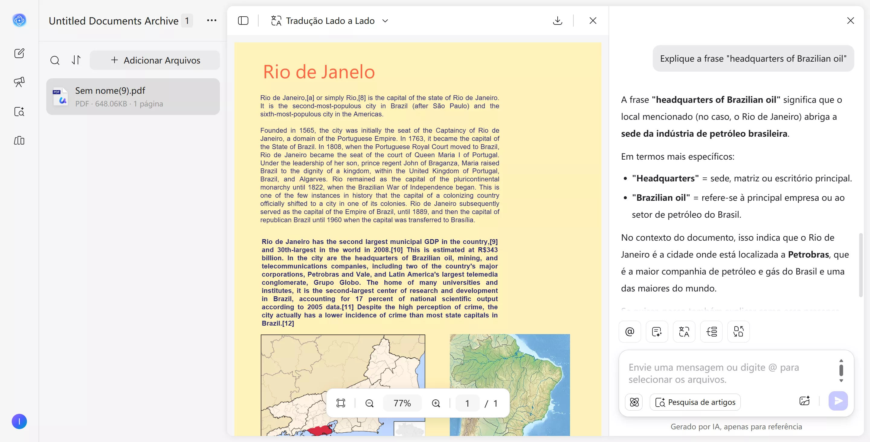 entenda frases difíceis com o updf ai