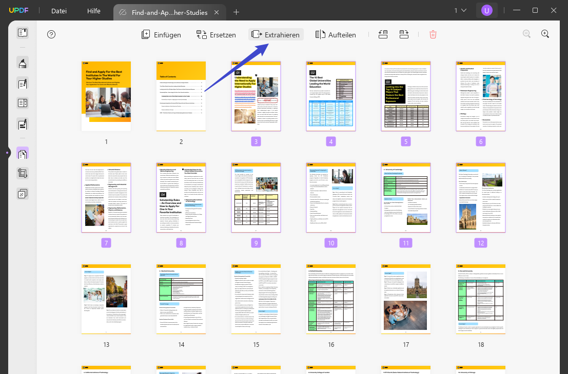 seiten in pdf extrahieren