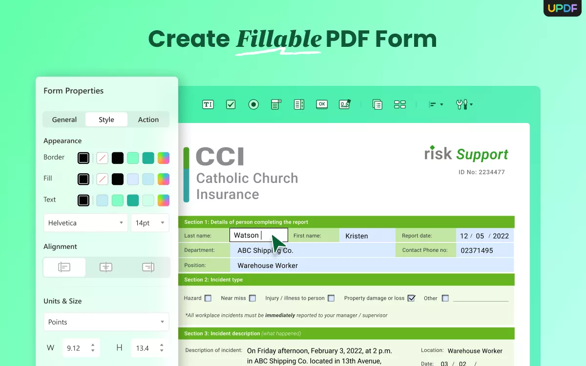 Acroform PDF editor - UPDF