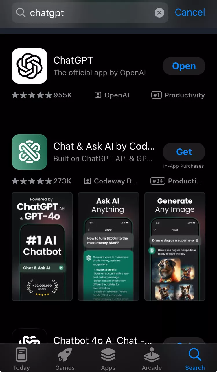 download chatgpt from app store