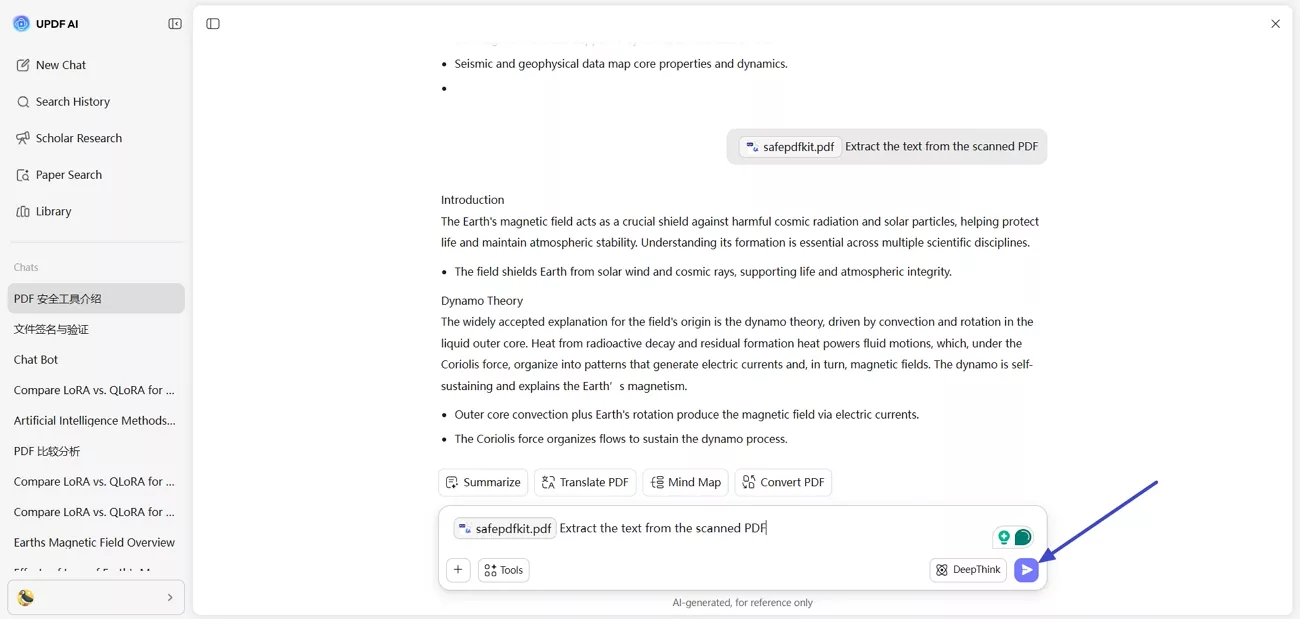 extract text scanned pdf updf online