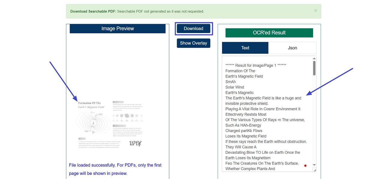 download parsed text file