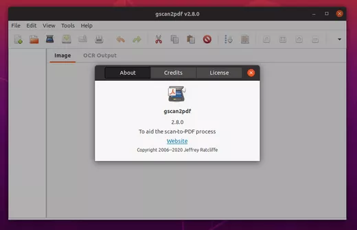 gscan2pdf linux ocr interface.