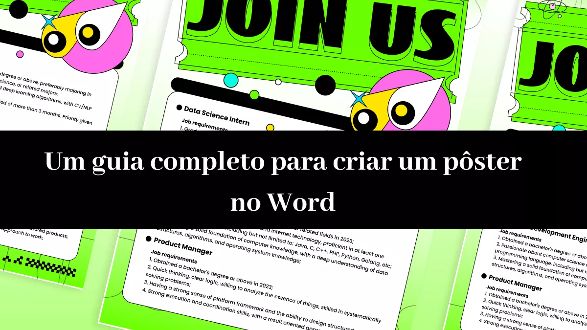 Um guia completo para criar um pôster no Word [com modelos]