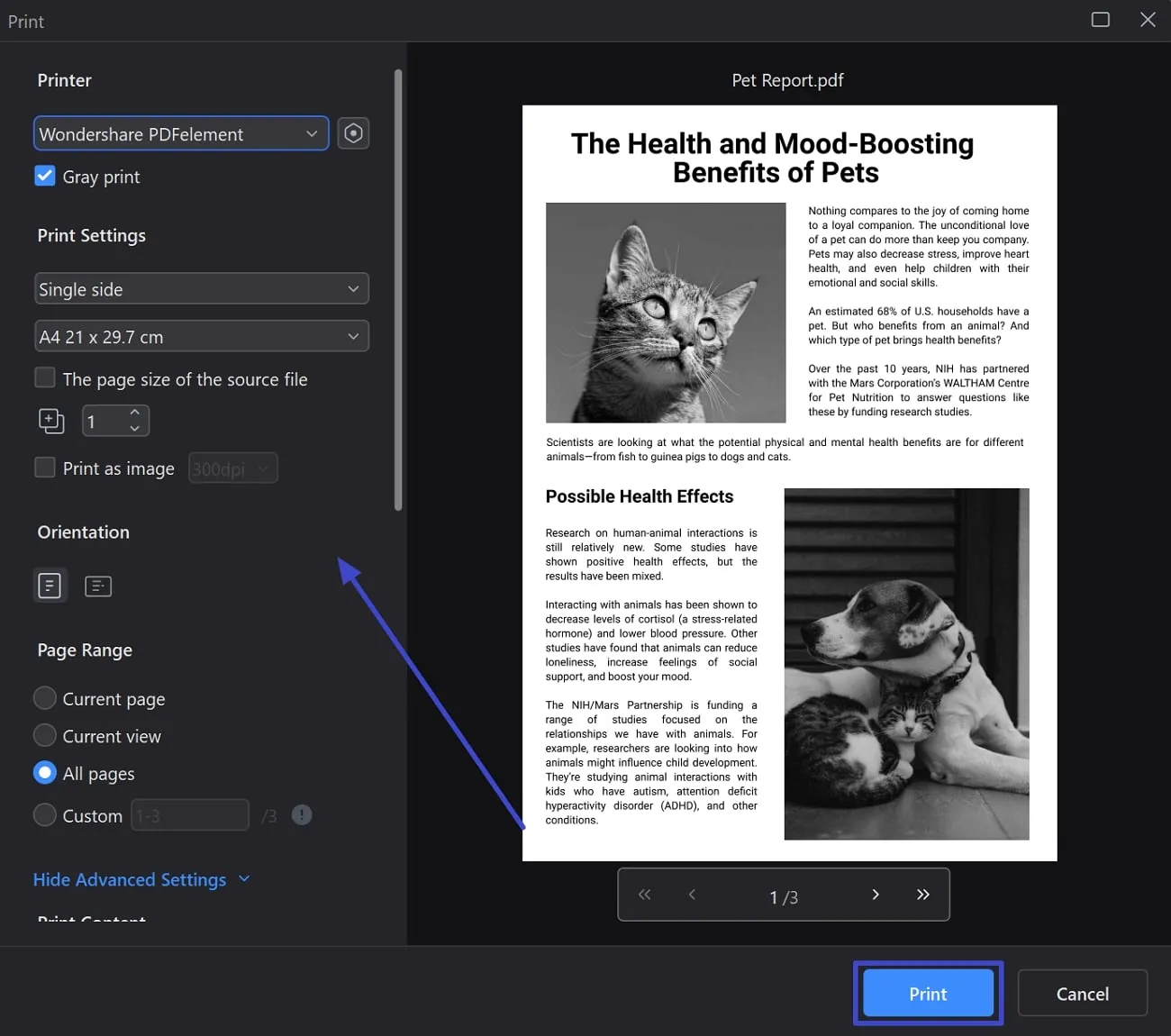 how to print a portion of a pdf print pdf on pdfelement