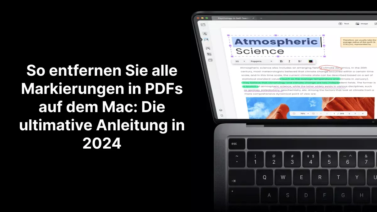 So entfernen Sie alle Markierungen in PDFs auf dem Mac: Die ultimative Anleitung in 2024
